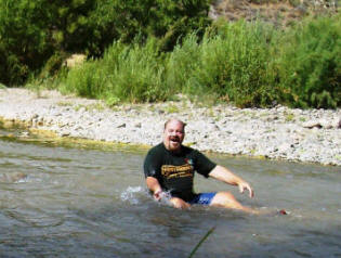 Nature Boy Paul in the Verde River just upstream from the hot springs.