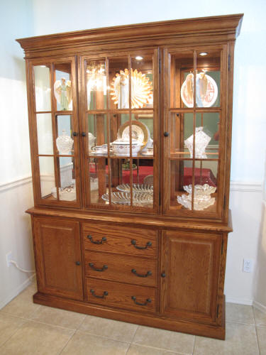 The china cabinet.