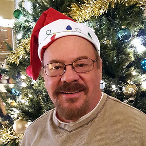 Paul in Christmas cap