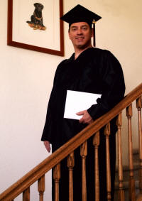 Michael in his cap and gown.