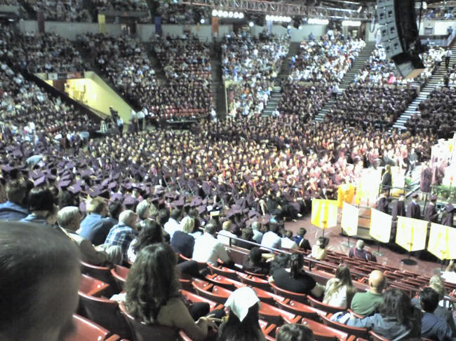 Michael's graduation with a BA from ASU.