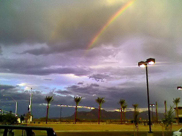 Rainbow off Signal Butte Road, Mesa, Arizona.