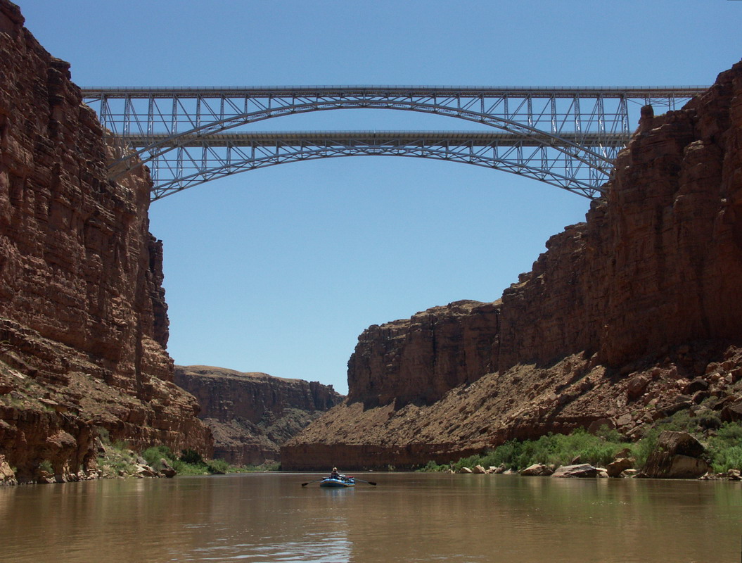 Navajo Bridge, last crossing of the Colorado River until Hoover Dam.