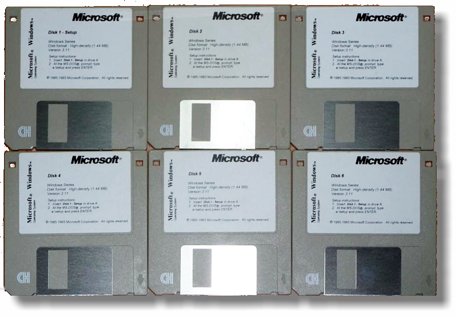Windows installation disks