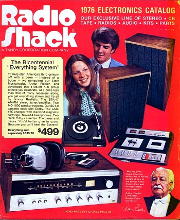 1976 Radio Shack catalog with Fiedler on the cover.