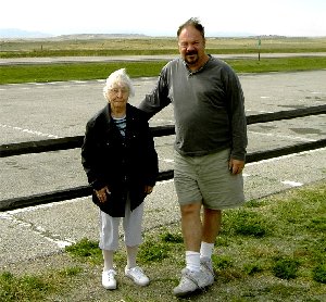 Mom and me at a Wyoming rest area.