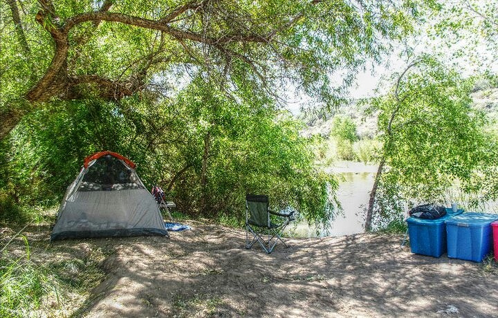 My camp site on the Verde River.