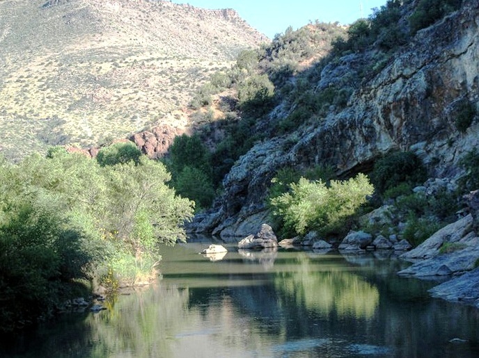 The Verde River at sunset.