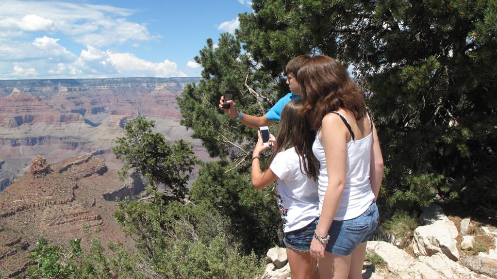 Brianna, Patricia, and Zach were quick to photograph the Canyon.