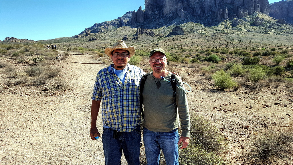 Keith and Paul on Treasure Loop Trail, Lost Dutchman State Park