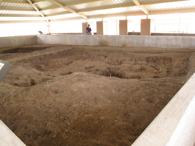 Archaeological remains of an 1100-year-old house.