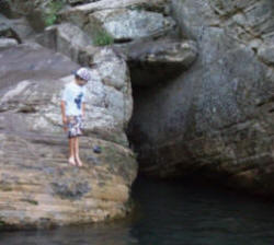 Zach, hesitant to jump.