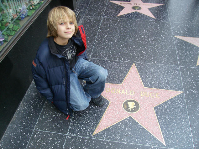 Zach and Donald Duck's star