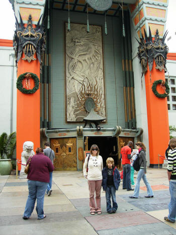 Jenny and Zach in front of Grauman's Chinese.