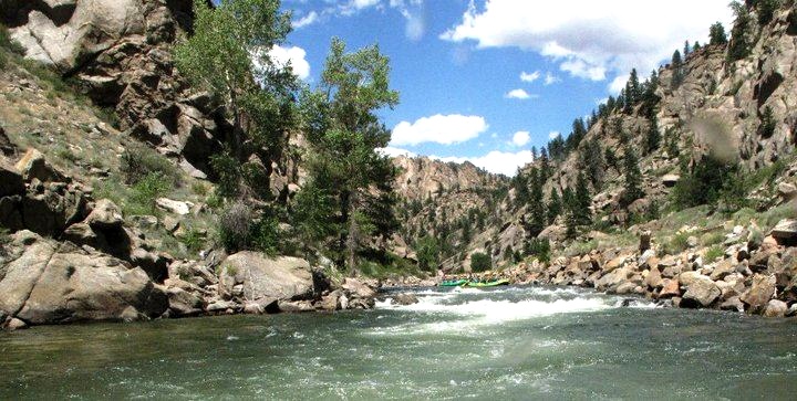 The scenic Arkansas River in Browns Canyon.