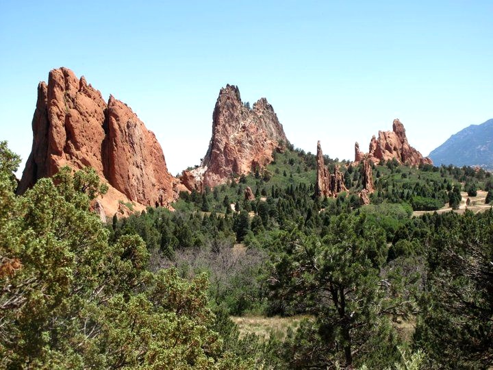 Ancient seabeds balance on edge at the Garden of the Gods.