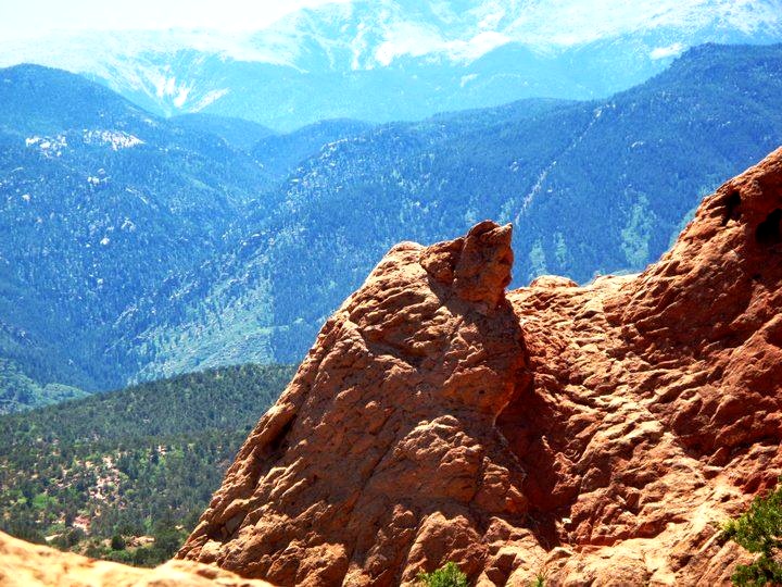 Pike's Peak from the Garden of the Gods.