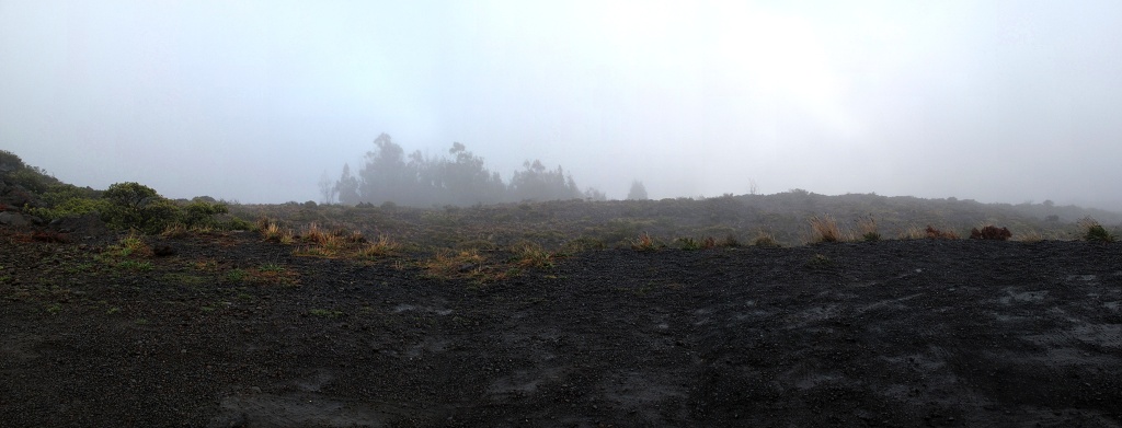 Haleakala's upper reaches, in storm.