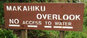 Makuhiku Falls overlook. No access to water!