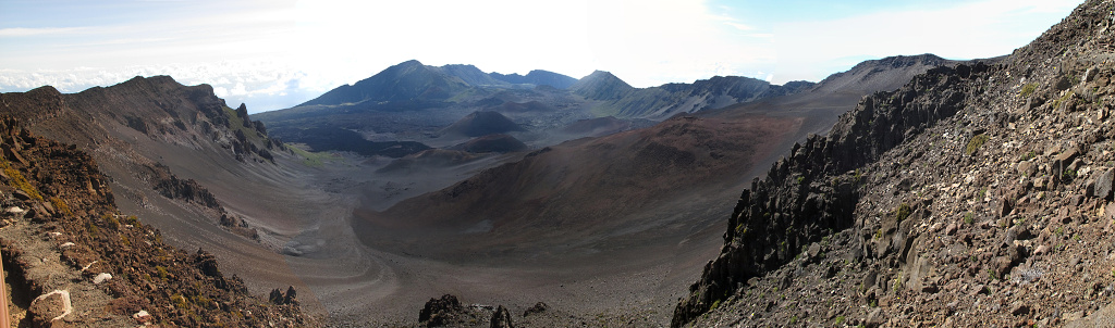 The depression at the summit of Mount Haleakala.