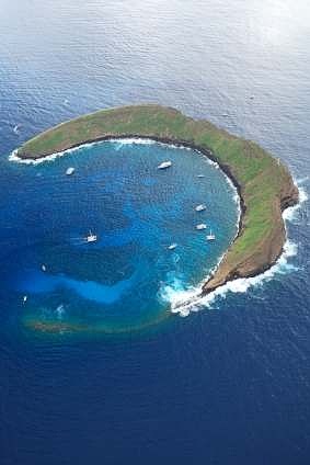 Molokini from the air.