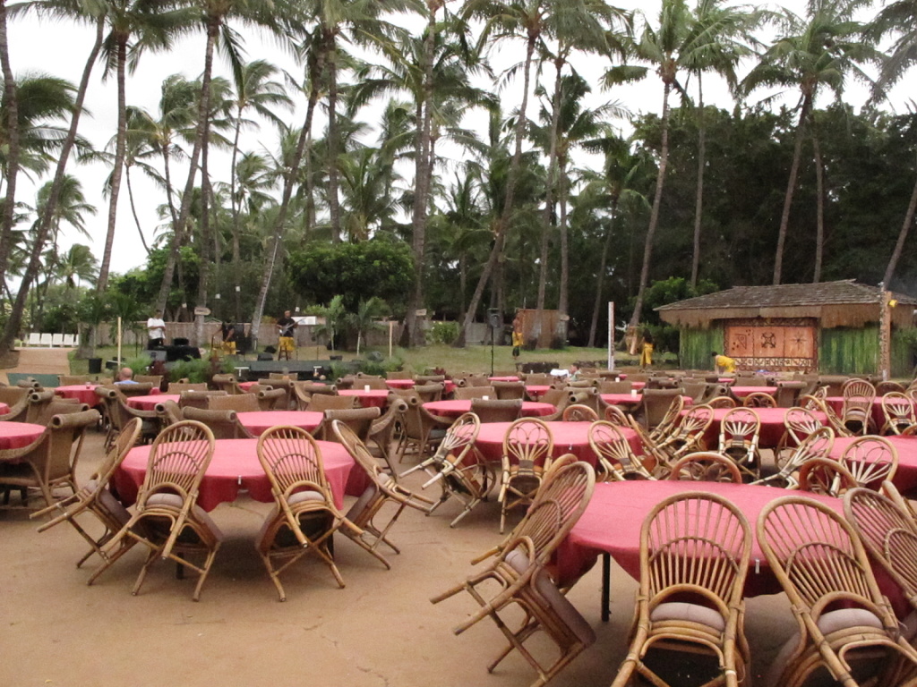 Seating at the luau.