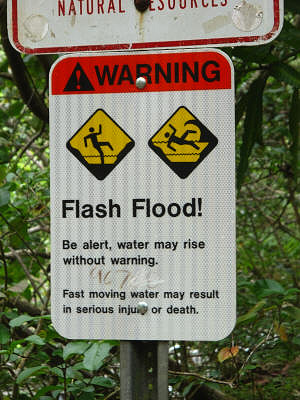 Warning: Flash Floods!