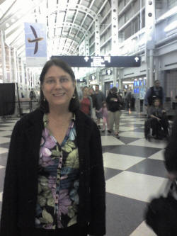 Mary in Chicago O'Hare, between running between B and C terminals.