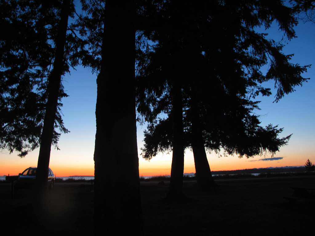 Sunset in Birch Bay State Park.