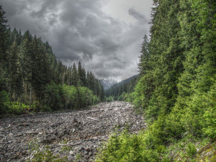 A remote river in the Cascades.