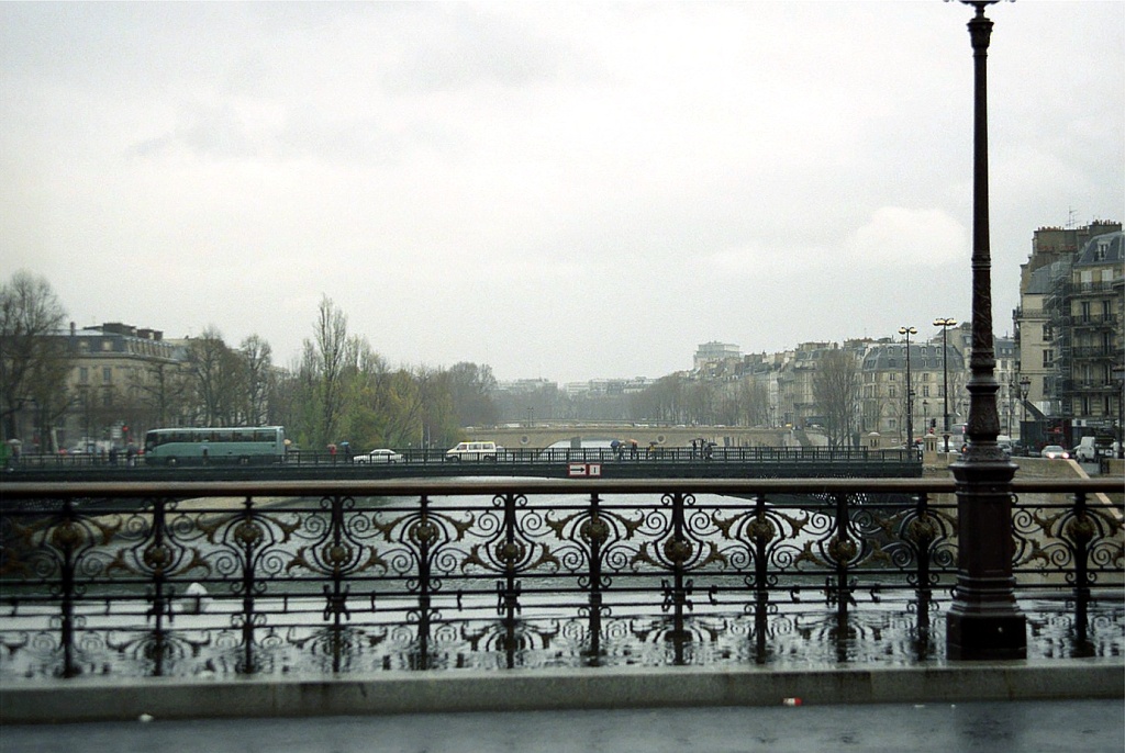 Paris Traffic in the Rain