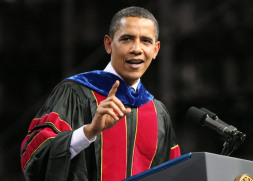President Obama brushed off the honory degree issue.